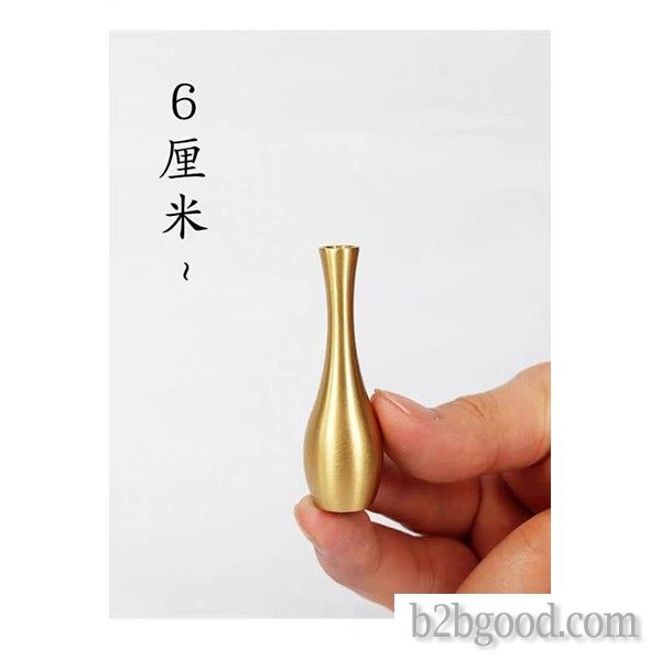 纯铜花瓶迷你茶瓶干花日本茶道佛花茶道