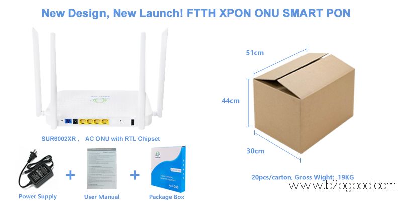 4GE + AC WiFi + 1USB расширение ONU